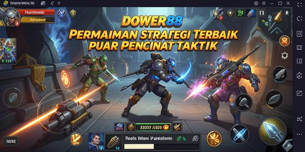 Tangkapan layar DOWER88 menampilkan aksi gameplay strategi yang mengasyikkan.