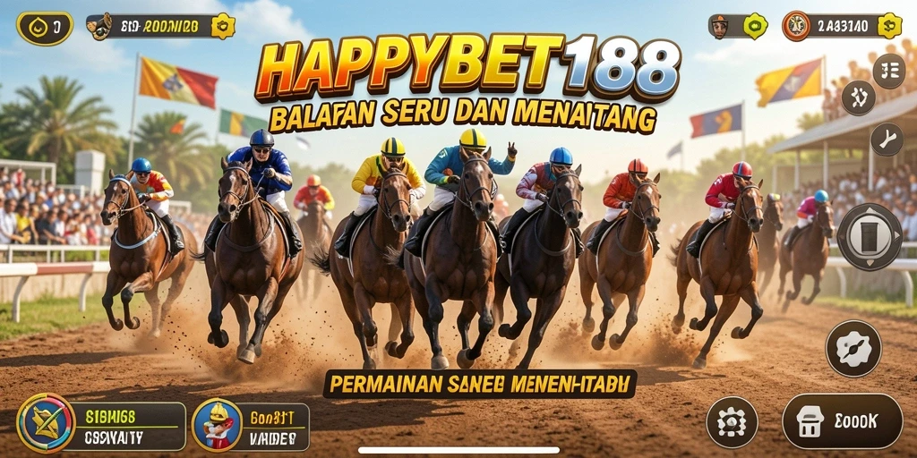 Tangkapan layar utama dari gameplay seru balapan di HAPPYBET188.