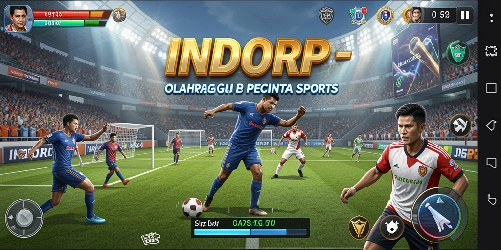 Tangkapan layar dari gameplay yang penuh aksi di INDORP.