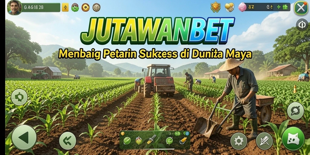 Screenshot permainan JUTAWANBET menunjukkan pengalaman bertani yang menyenangkan.