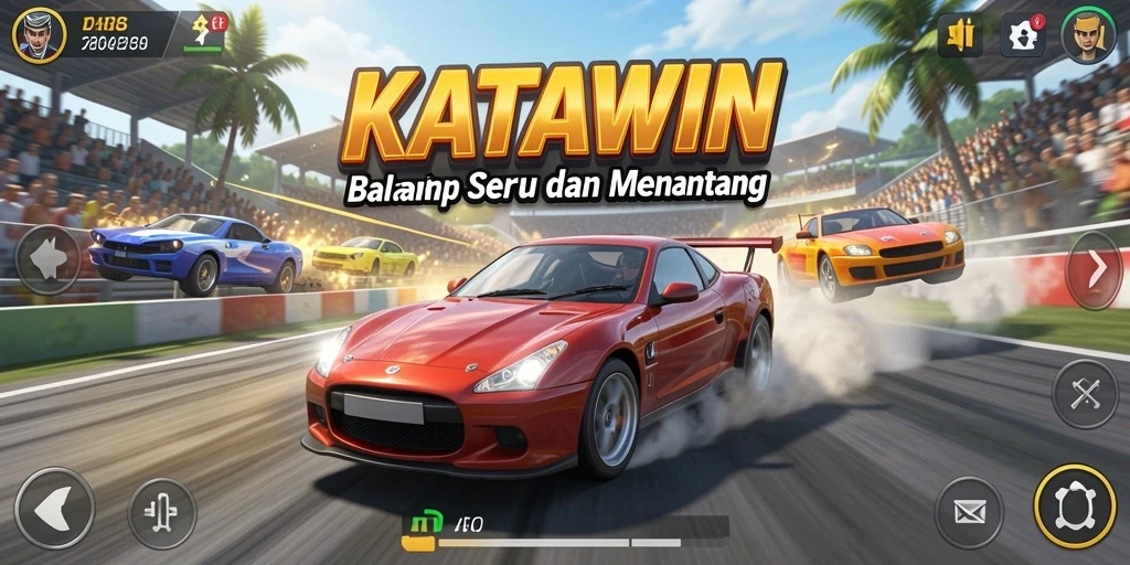 Gameplay Racing KATAWIN yang mendebarkan dan kompetitif.