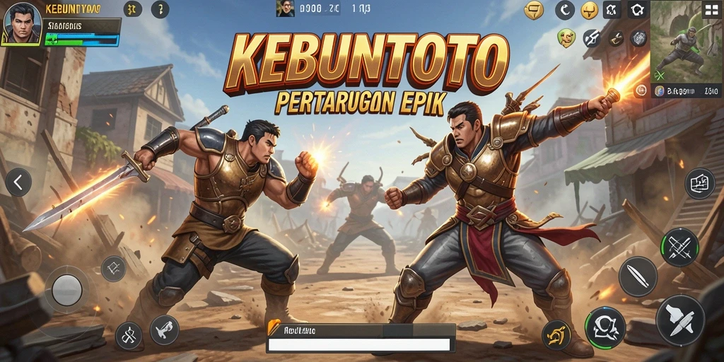 Tangkapan layar KEBUNTOTO menampilkan aksi seru dalam pertempuran Battle Royale.