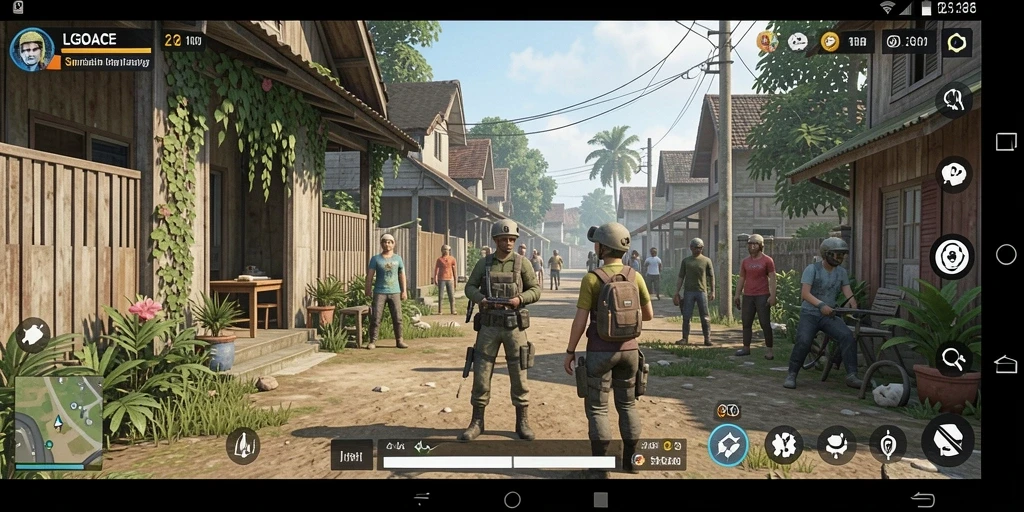 Tampilan gameplay LGOACE dengan interaksi sosial yang realistis.