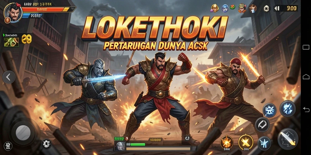 Gameplay mendebarkan LOKETHOKI dalam pertarungan arena.