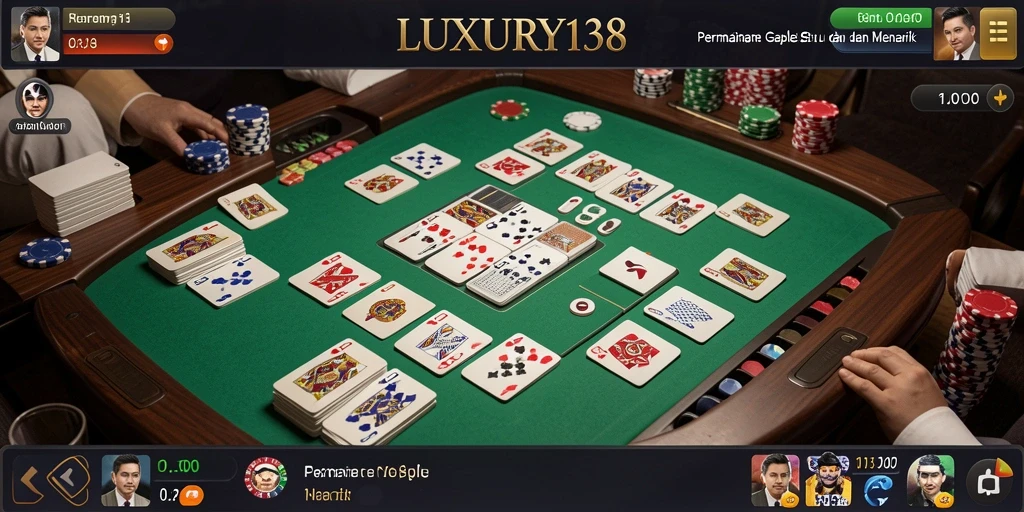 Tampilan gameplay seru dari LUXURY138 di Gaple.