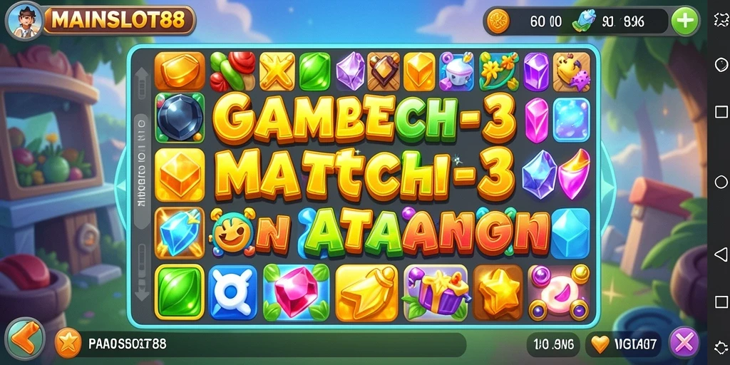 Screenshot gameplay Match-3 dari MAINSLOT88.