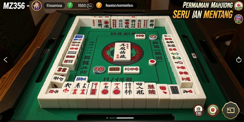 Tampilan screenshot utama MZ356 menampilkan gameplay Mahjong yang menarik.