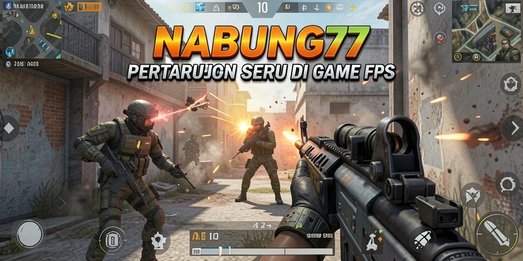 Tangkapan layar gameplay dari NABUNG77 yang menampilkan aksi seru FPS.