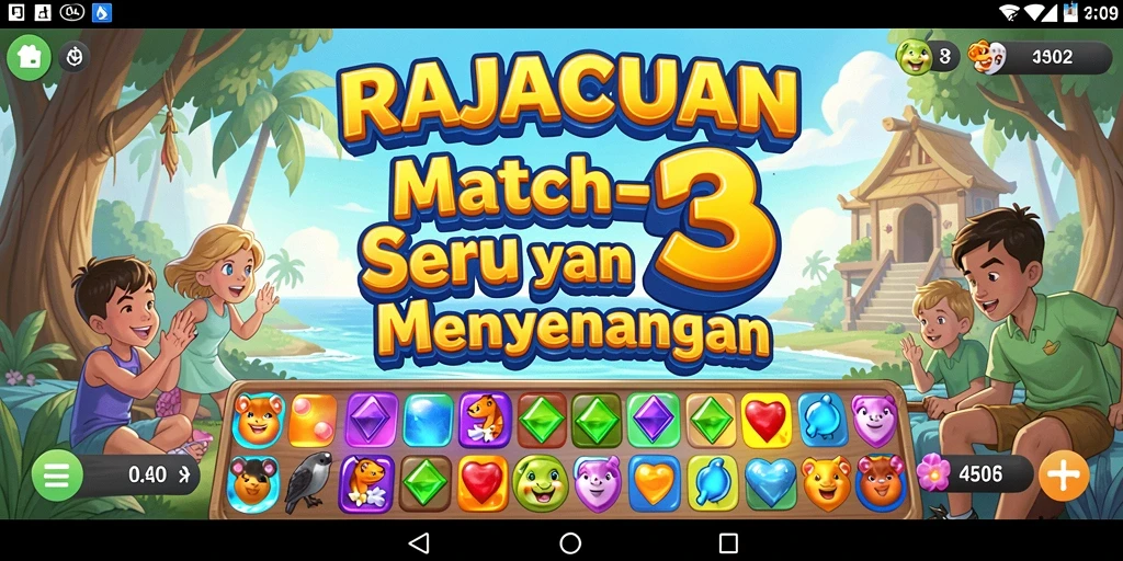 Tampilan warna-warni dan gameplay menarik di RAJACUAN.