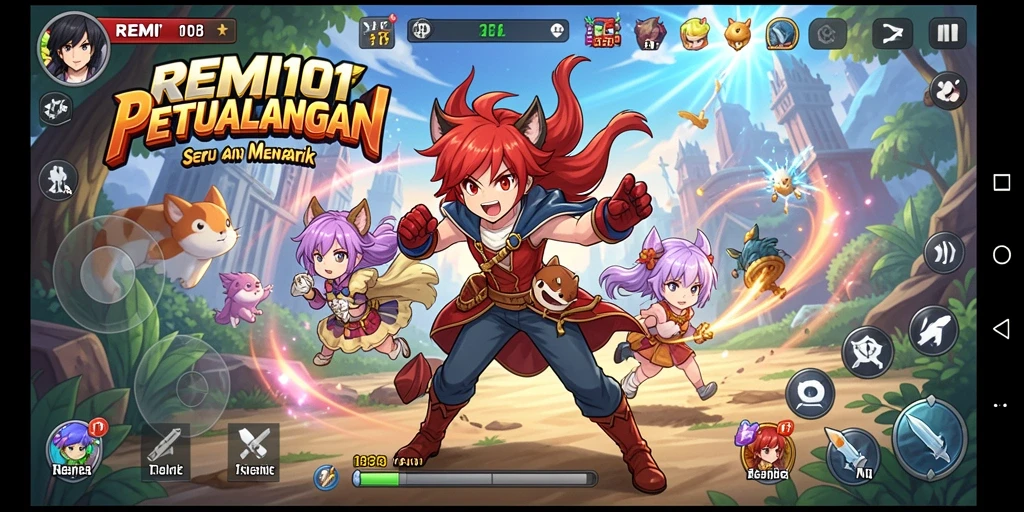 Tampilan gameplay seru dari game Anime REMI101.