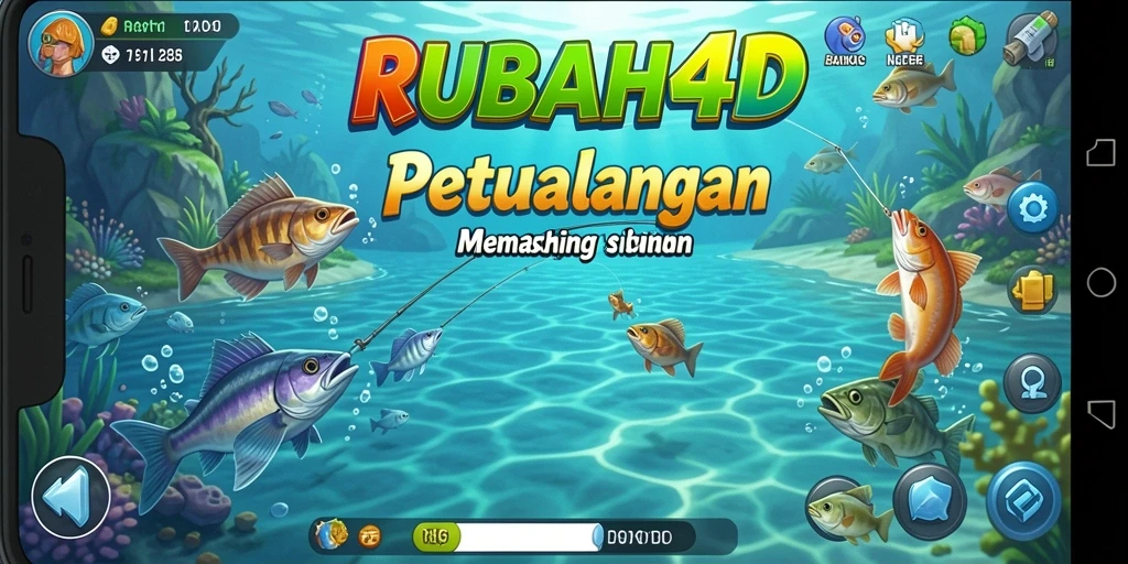 Tampilan gameplay RUBAH4D dengan suasana memancing yang realistis.