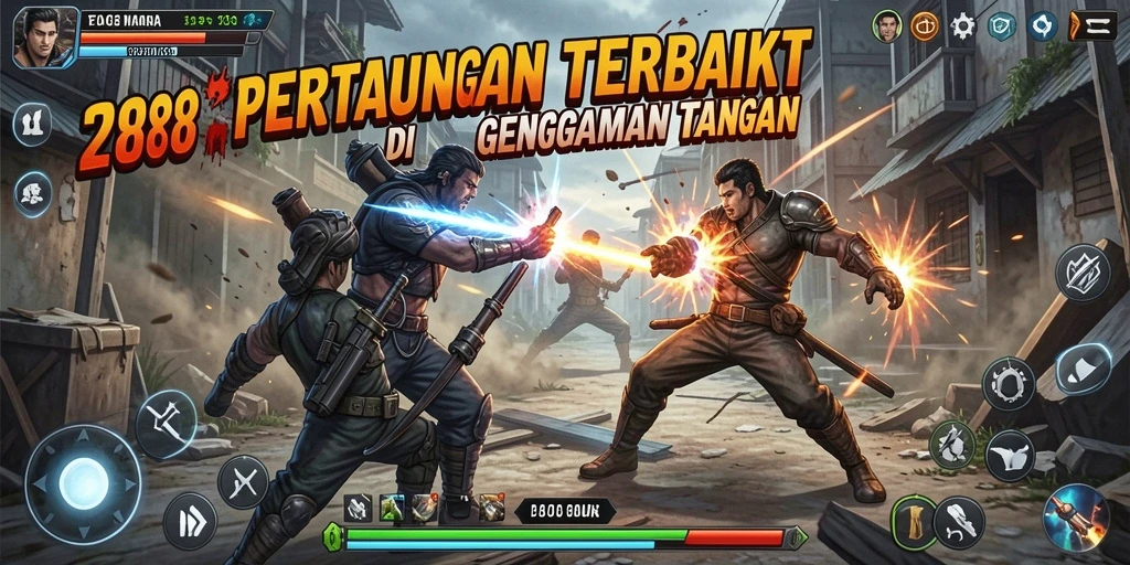 Screenshot TO288 menampilkan aksi pertarungan intens dan karakter unik.